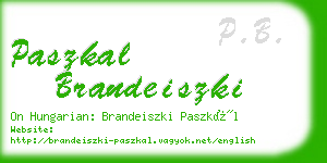 paszkal brandeiszki business card